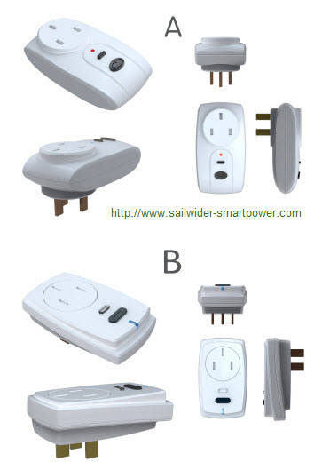 sensor sockets of electricity monitoring and control system