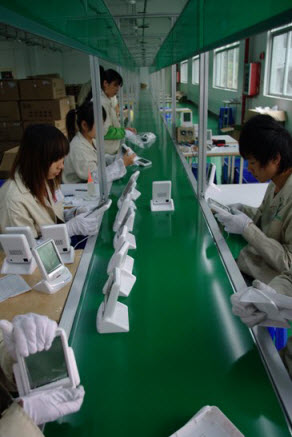 Factory Tour Production Line in production of energy monitors